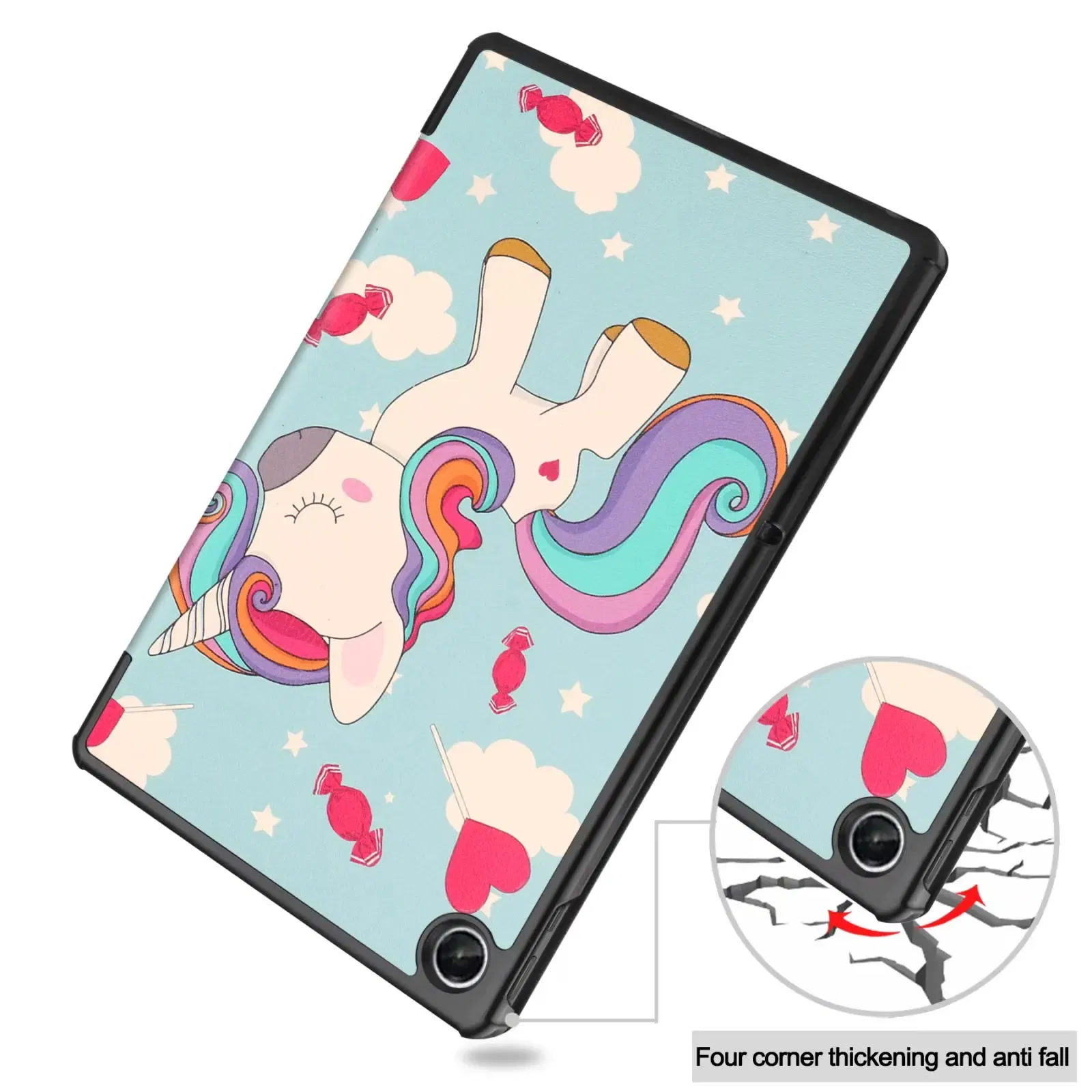 Color: Navy Blue, Size: eleven, Ships From: CHINA - For Lenovo Tab M10 HD 2nd Gen Case TB-X306F X306X Tri-Fold Stand Wake/Sleep Magnetic Protective Shell  PU Leather Tablet Cover