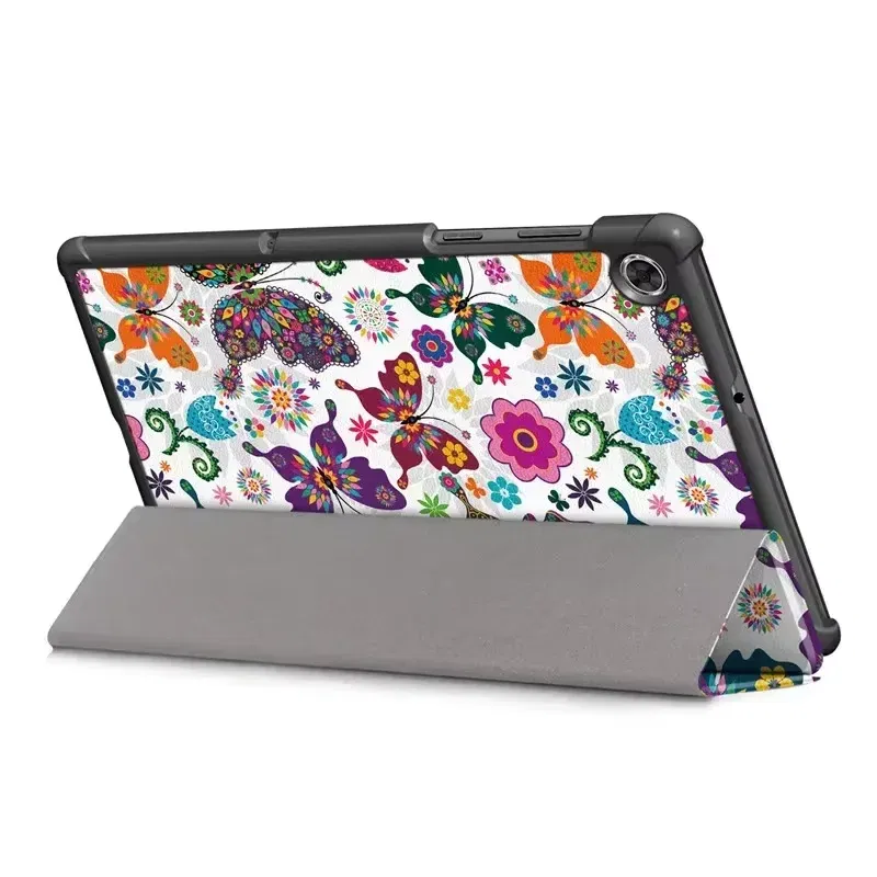 Color: Navy Blue, Size: eleven, Ships From: CHINA - For Lenovo Tab M10 HD 2nd Gen Case TB-X306F X306X Tri-Fold Stand Wake/Sleep Magnetic Protective Shell  PU Leather Tablet Cover