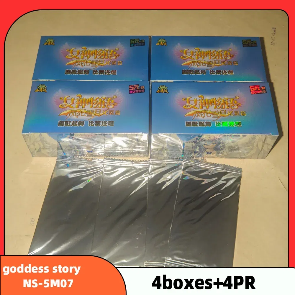 Color: five - Wholesale 4 Boxes Goddess Story NS-11 Collection Card PR Anime Games Girl Party Swimsuit Bikini Feast Booster Box Doujin