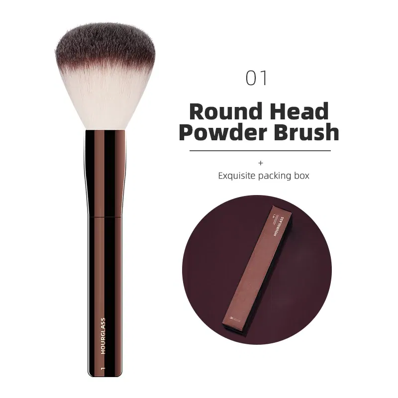 Handle Color: black - Hourglass Makeup Brushes Powder Foundation Concealer Blusher Bronzer Eye Shadow Eyebrow Eyeliner Sculpting Brush