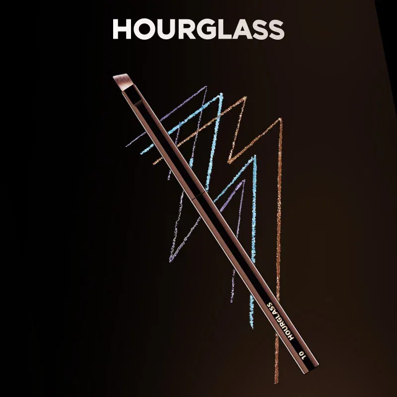 Handle Color: black - Hourglass Makeup Brushes Powder Foundation Concealer Blusher Bronzer Eye Shadow Eyebrow Eyeliner Sculpting Brush