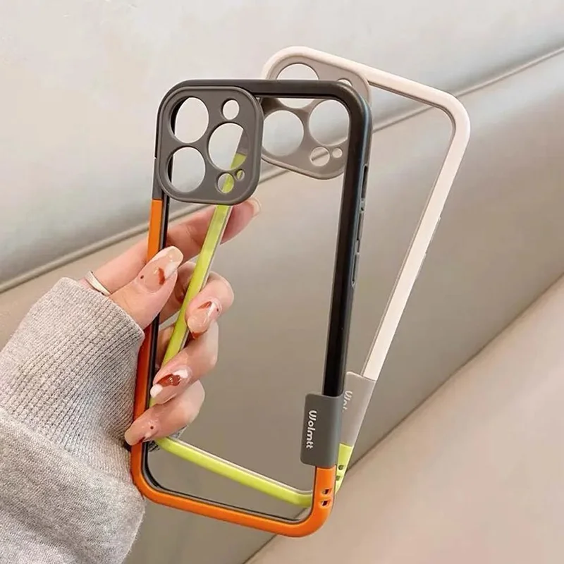 Color: black, Ships From: CHINA, Material: Microfiber - Better Heat Dissipation Dual Color Bumper Border Soft Phone Case For iPhone 17 16 15 14 13 12 11 Pro Max 7 8 Plus XS XR