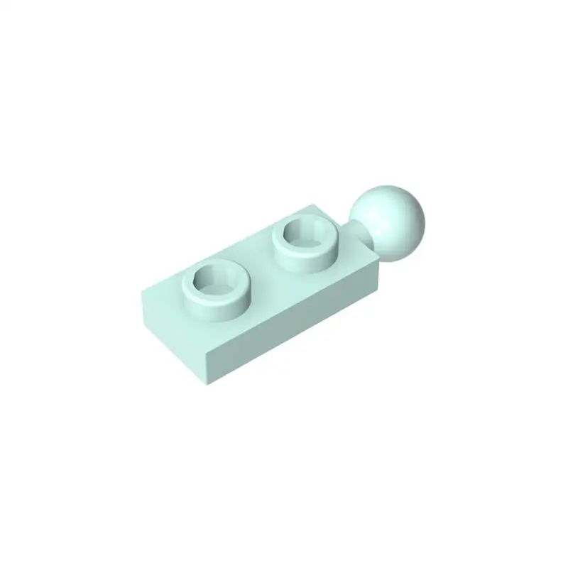 Color: Light Blue - Gobricks MOC Compatible Assembles Particles 22890 Plate Modified 1 x 2 with End Towball Building Blocks DIY High-Tech Spare Toys