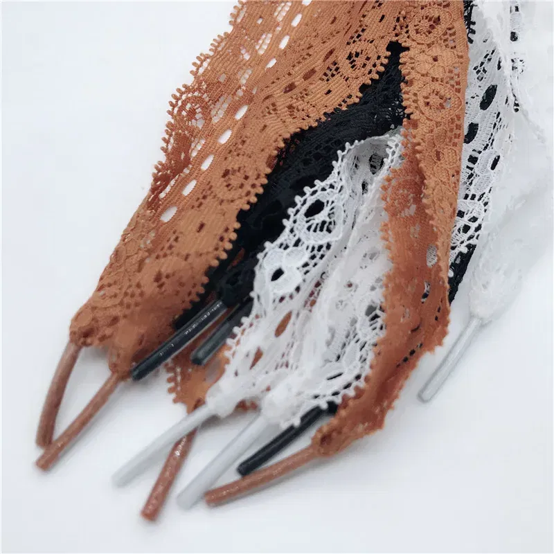 Color: WHITE, Length: 120cm, Ships From: CHINA - 1 Pair New Lace Shoelaces Women's Casual Shoes Fashion Ribbon Shoelace Outdoor Sneakers Black Shoe Laces 80CM/100CM/120CM