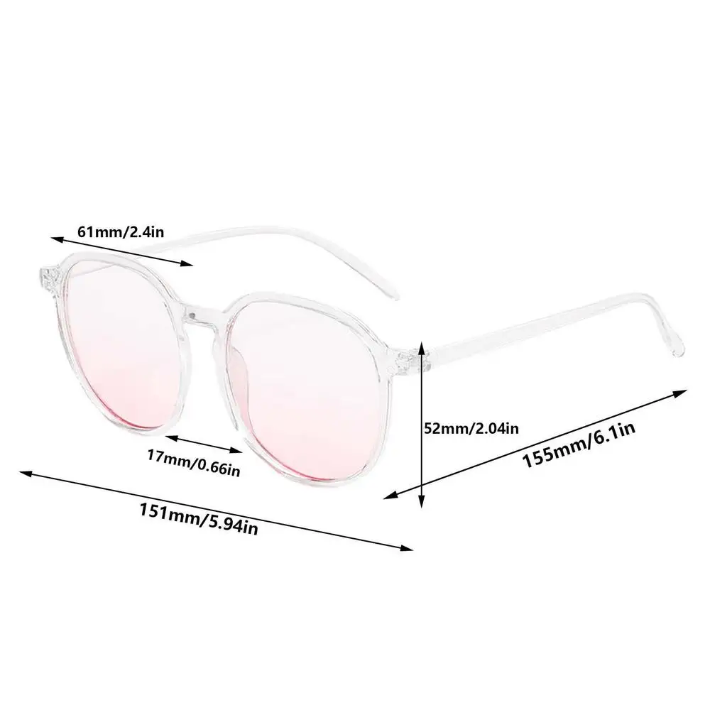 Color: green, Ships From: CHINA - Powder Blusher Glasses Korean Oversized Gradual Pink Sunglasses Fashion Computer Goggle Women's Gift Blue Light Blocking Glasses