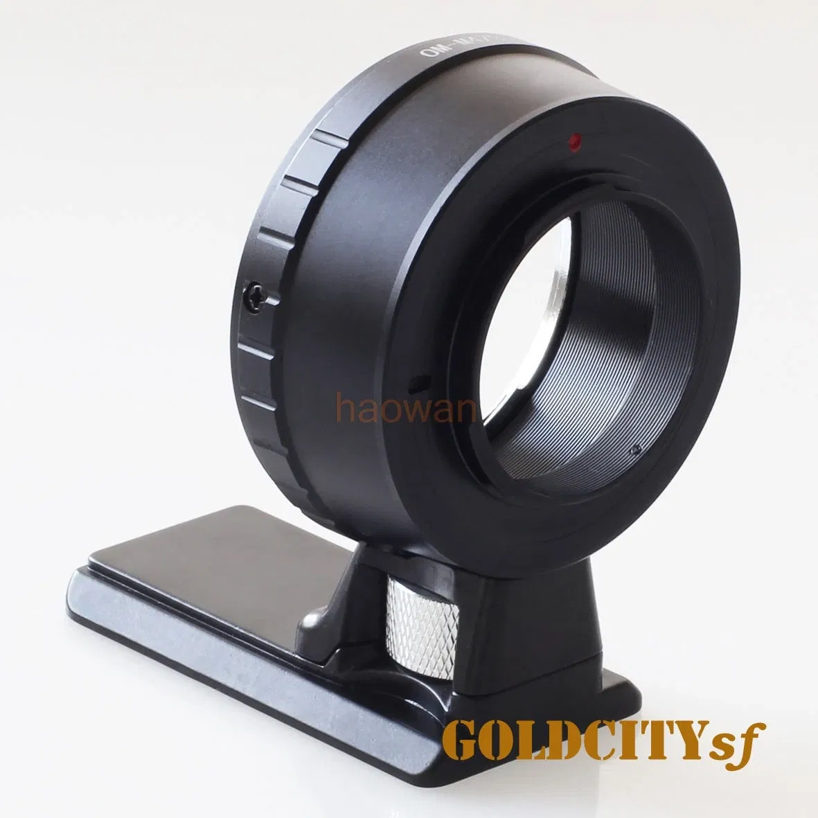 Color: Blue - OM-m43 Adapter ring with tripod stand for olympus om Lens to M4/3 G1 G7 GH1 GF1 GF3 GF7 GF6 GH4 GM1 GX7 GX8 EM5 EM1 EM10 camera