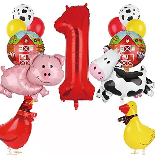 Color: PURPLE - Cow Party Supplies Standing Cow Balloon 40inch Number Balloon Cow Print Latex Balloon Children's Farm Birthday Party Decoration