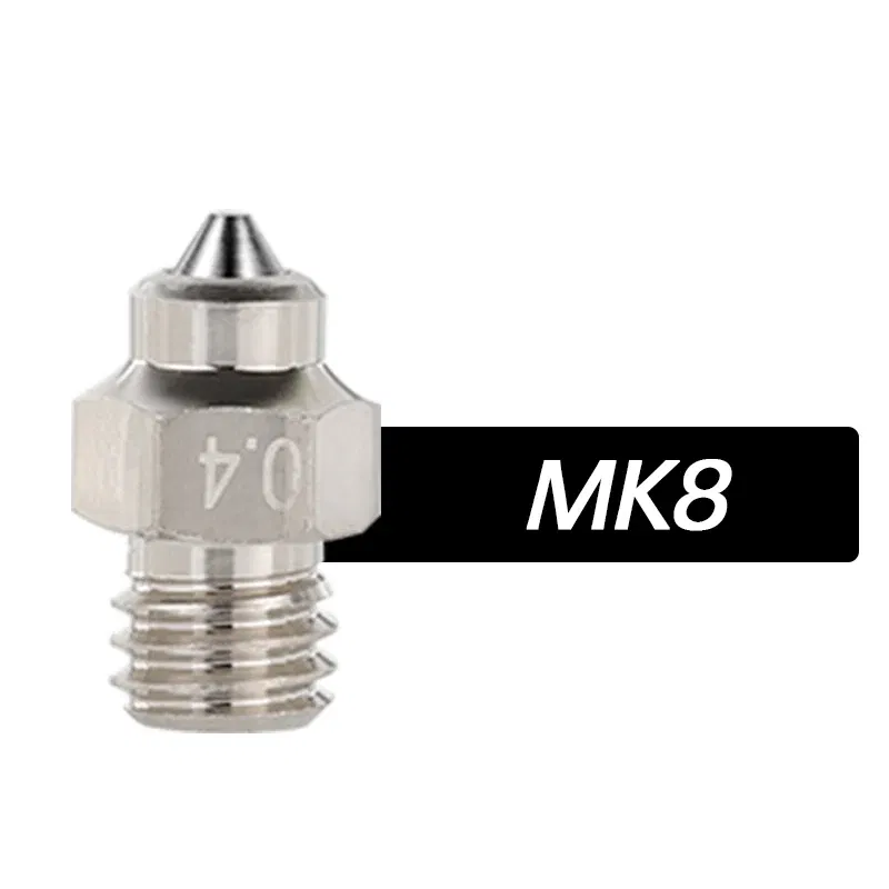 Color: WHITE, Size: 0.8mm - Mellow DLC Hardened Steel & Copper Wear Resistant Bimetal HC Nozzle For V6 / Volcano /Mk8 Hotend Neptune4 K1 Nozzle 3D Printer