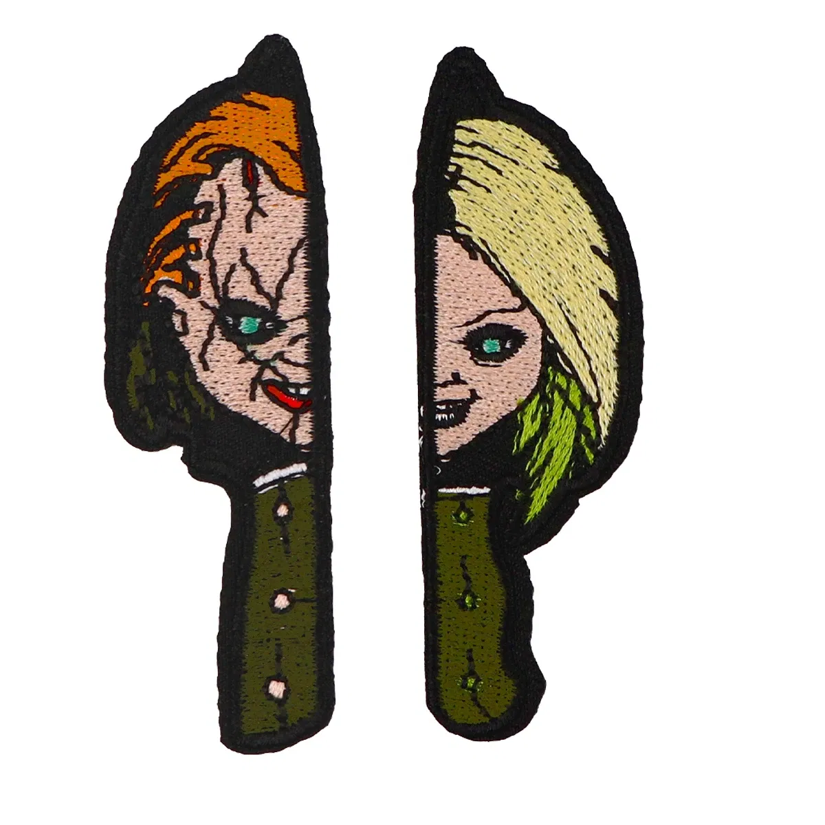 Color: Antique Brass - Horrible Movie Embroidered Patches For Clothing Thermal Glue DIY Jackets Iron On Patches For Clothing Sewing Stickers