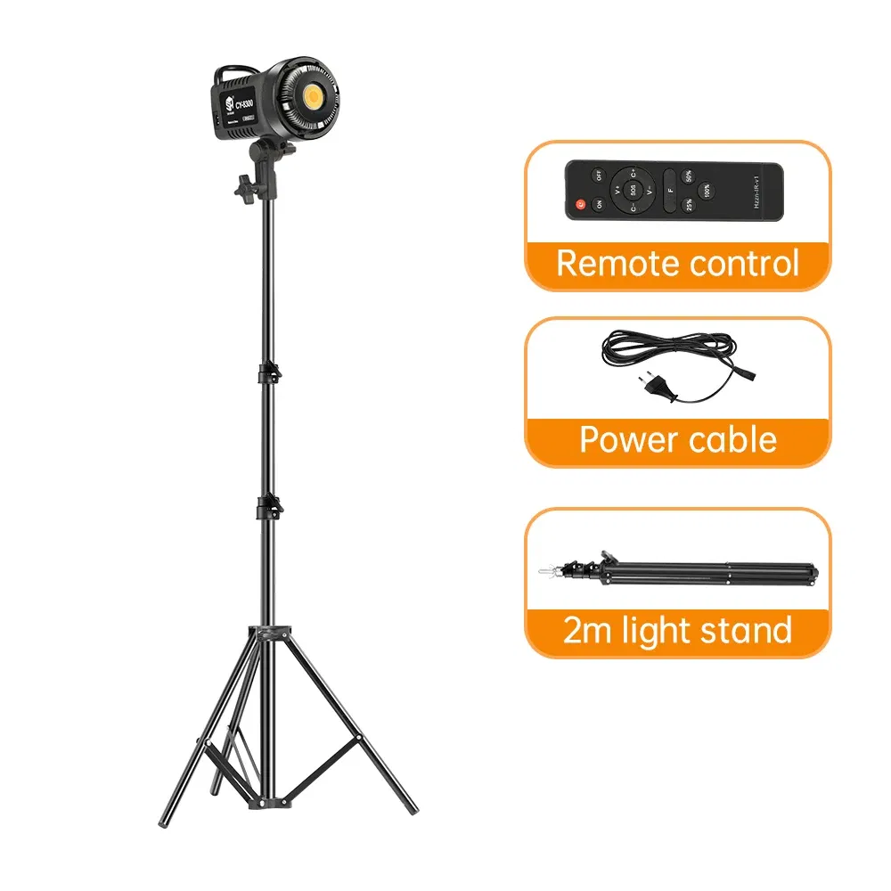 Color: CHERRY, Ships From: CHINA - 100W Photography LED Video Light Daylight-Balanced Sun Lamp for Portrait Flash Studio Accessories Youtube Live