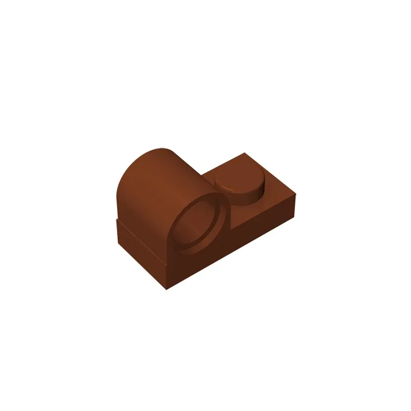 Color: Brown - Gobricks GDS-811 Plate, Modified 1 x 2 with Pin Hole on Top compatible with lego 11458 pieces of children's toys