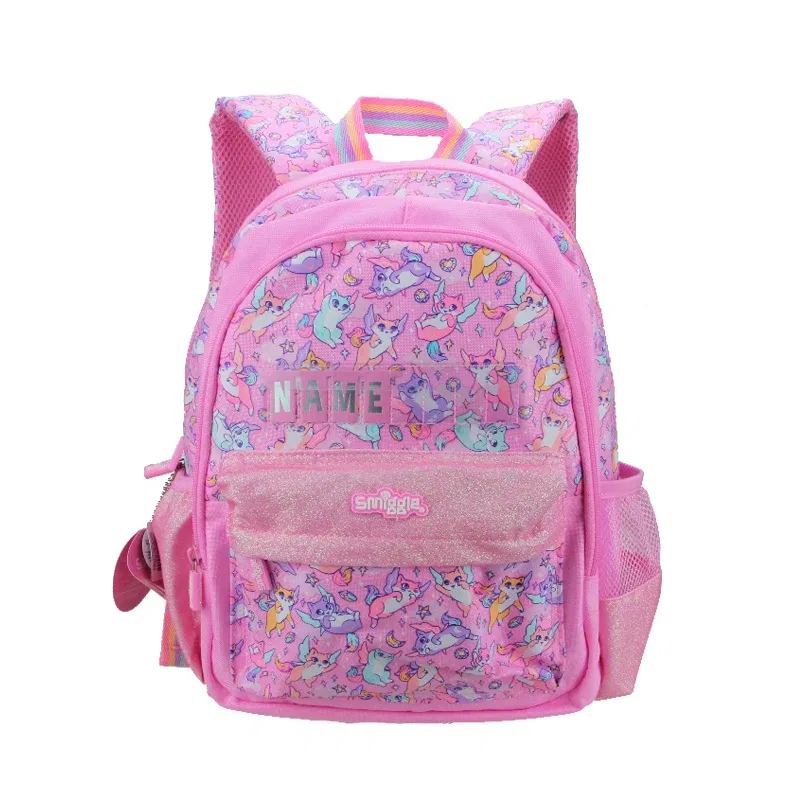 Color: green - Australia smiggle original children's schoolbag girls Gabby shoulder backpack Kawaii 3-7 year modeling bags 14 inch