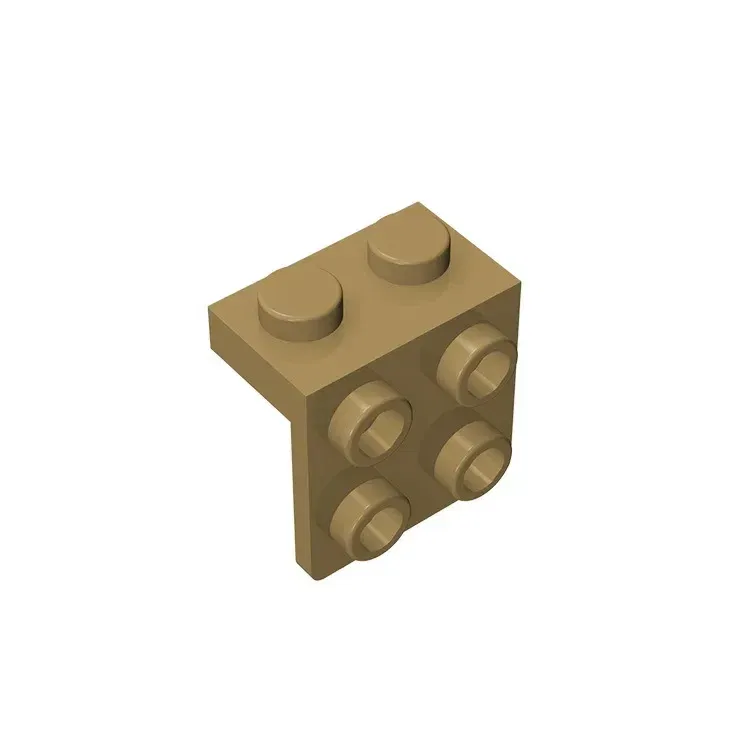 Color: green - Gobricks GDS-641 ANGLE PLATE 1X2 / 2X2 compatible with lego 44728 21712 92411 children's DIY Educational Building Blocks