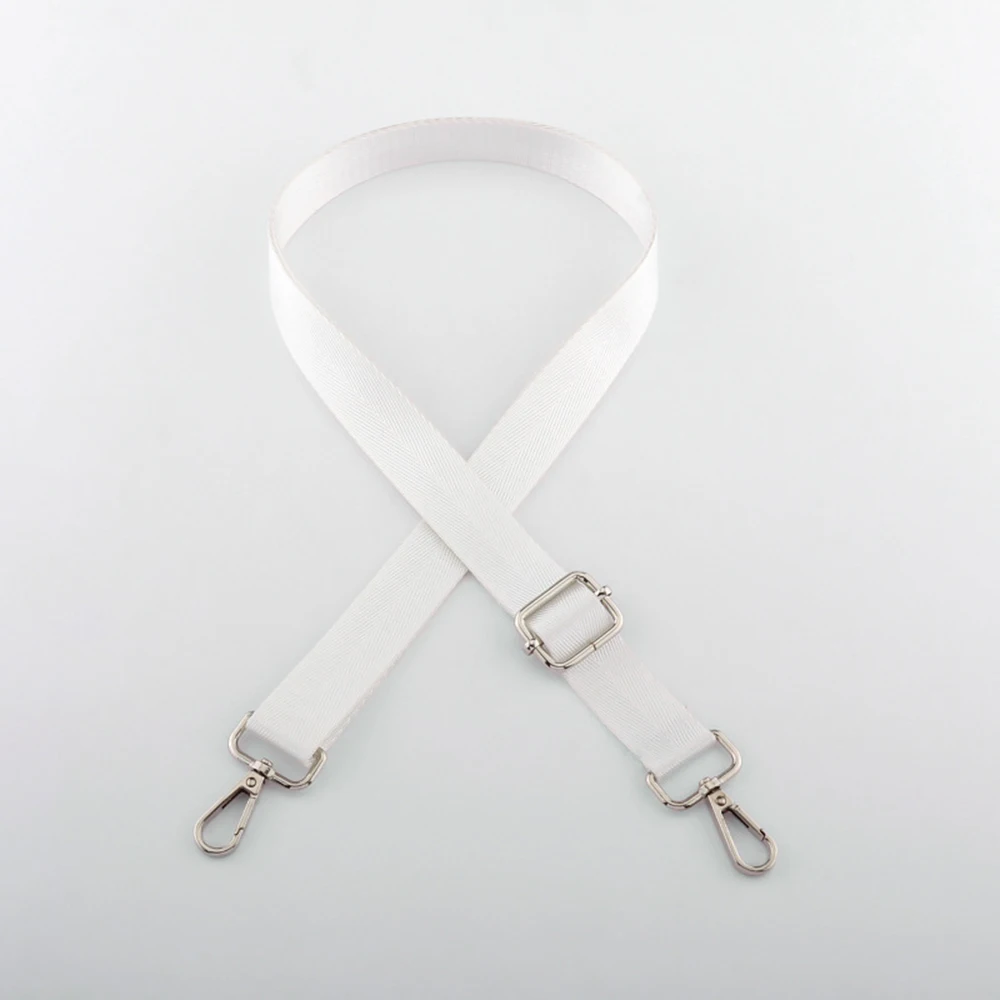 Color: Red - Shoulder Bag Strap Fashion Wide Replacement Strap For Bags Nylon Woman Messenger Bag Accessories Silver Metal Buckle Bag Straps