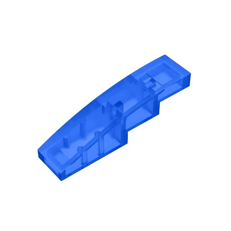Color: NAVY - Gobricks GDS-658  Slope, Curved 4 x 1 compatible with lego 11153 61678 pieces of children's DIY Educational Building Blocks