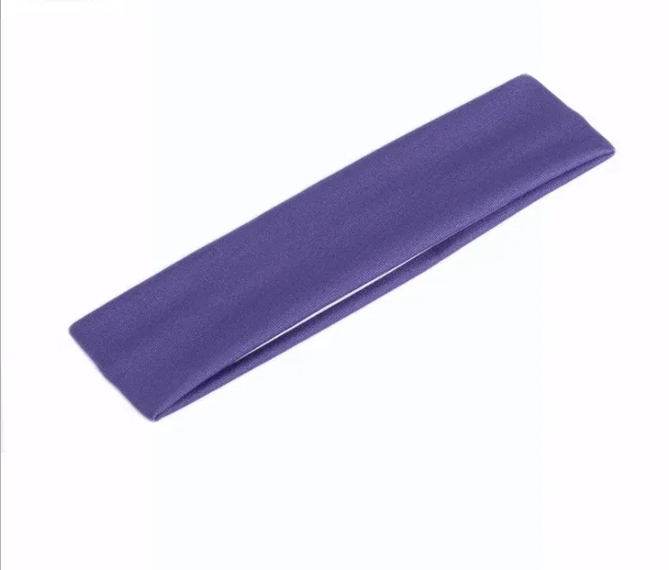 Color: WHITE - Sweatband Headband Elasticity Sweat Bands Stretch Head Hair Band Sports Safety Yoga Basketball Gym Sport for Men and Women