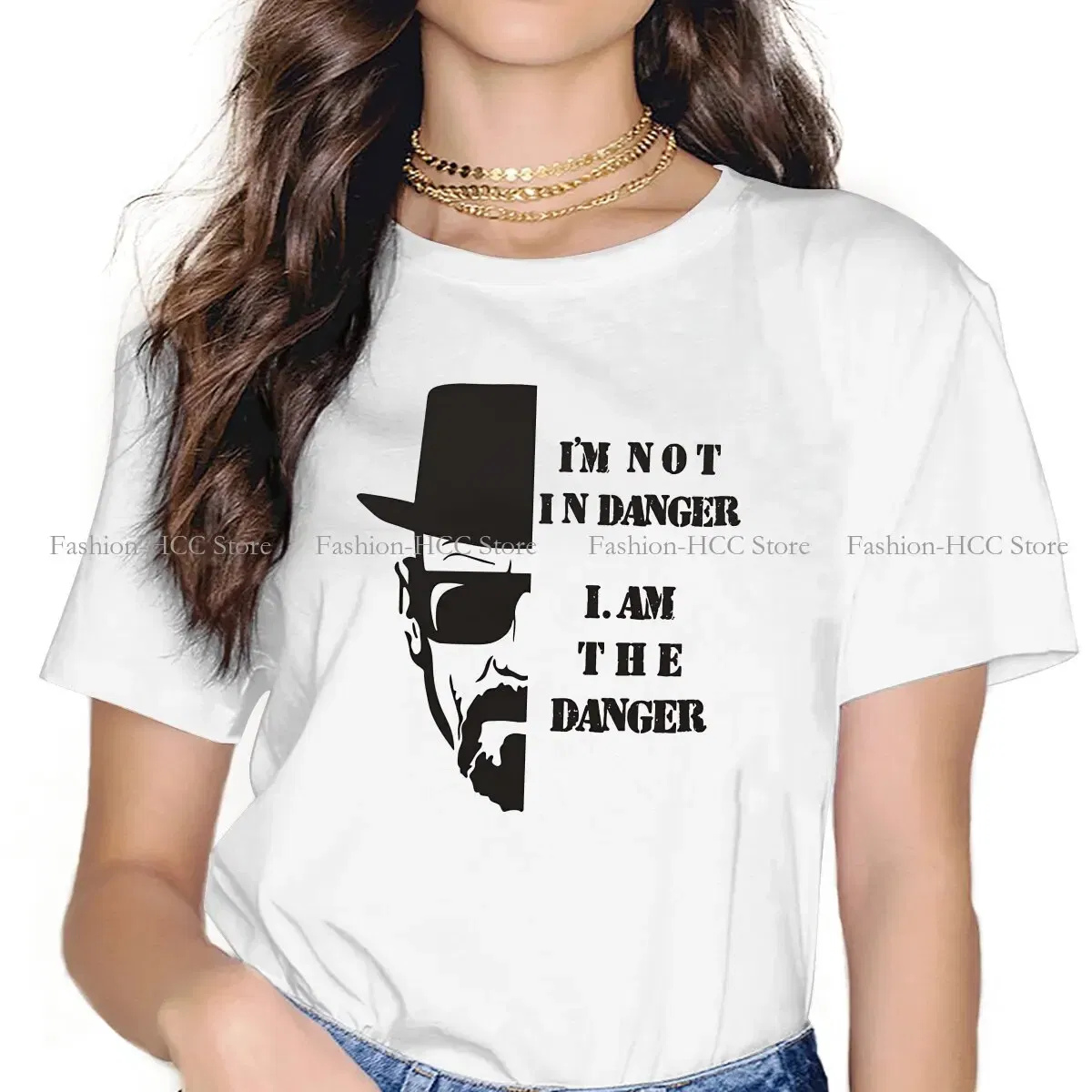 Color: black, Size: XXXL - I Am Not In Danger I Am The Danger Hip Hop TShirt Breaking Bad Style Tops Comfortable T Shirt Female Tee