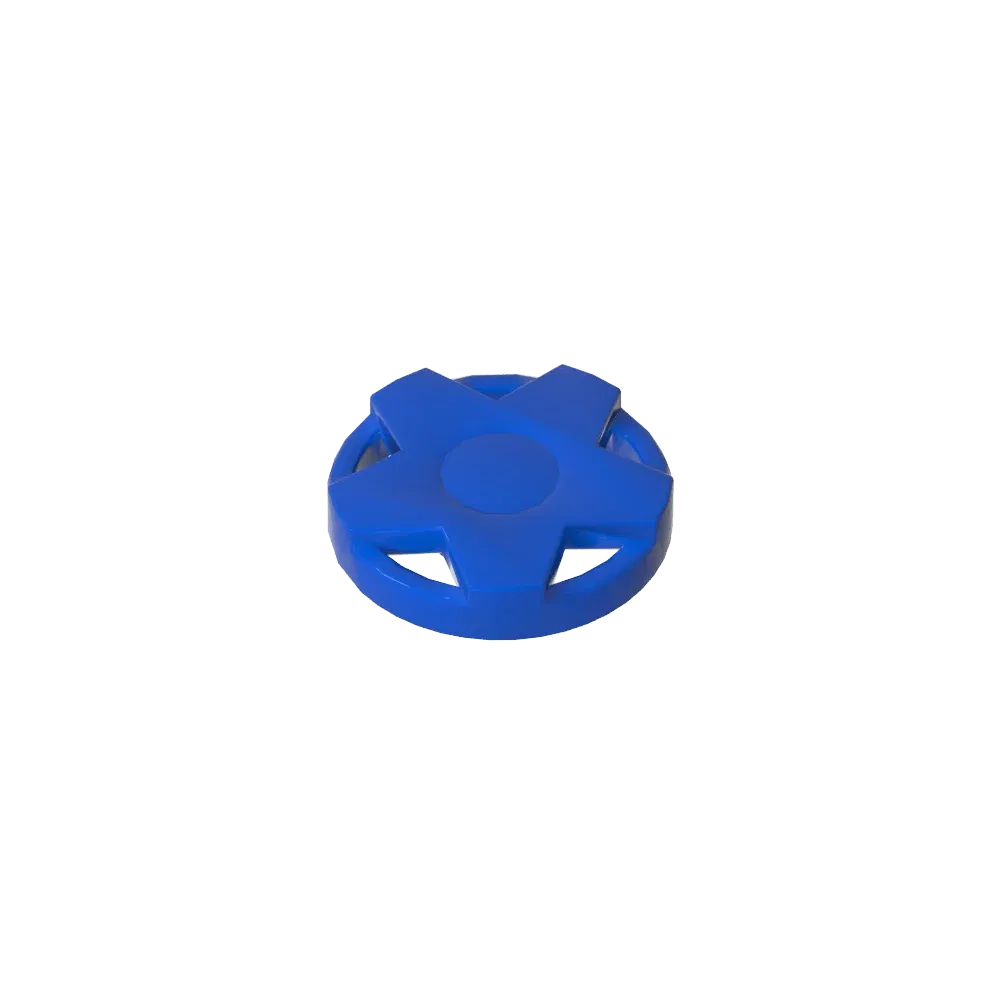 Color: Blue - Gobricks GDS-21231 Wheel Cover 5 Spoke Wide - for Wheel 18976 compatible with lego 29117A Assembles Building Blocks