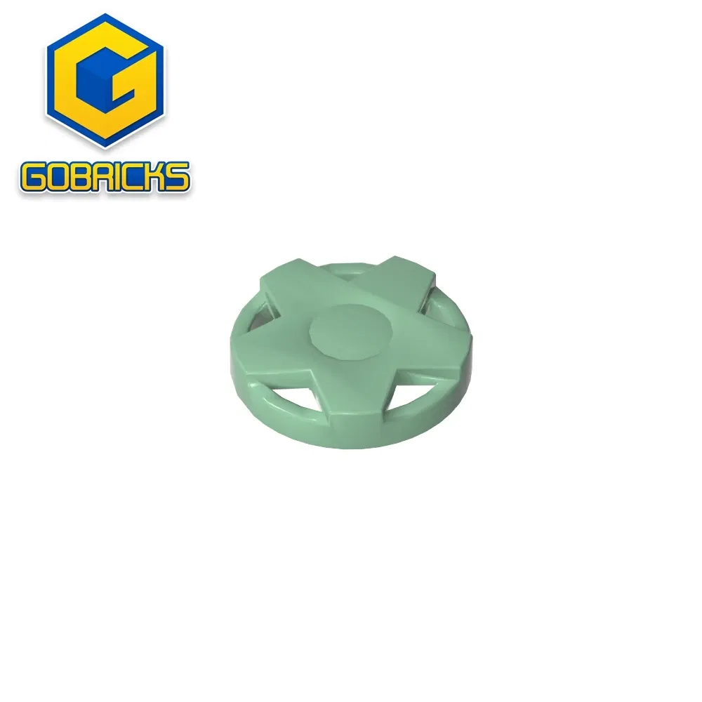 Color: Blue - Gobricks GDS-21231 Wheel Cover 5 Spoke Wide - for Wheel 18976 compatible with lego 29117A Assembles Building Blocks