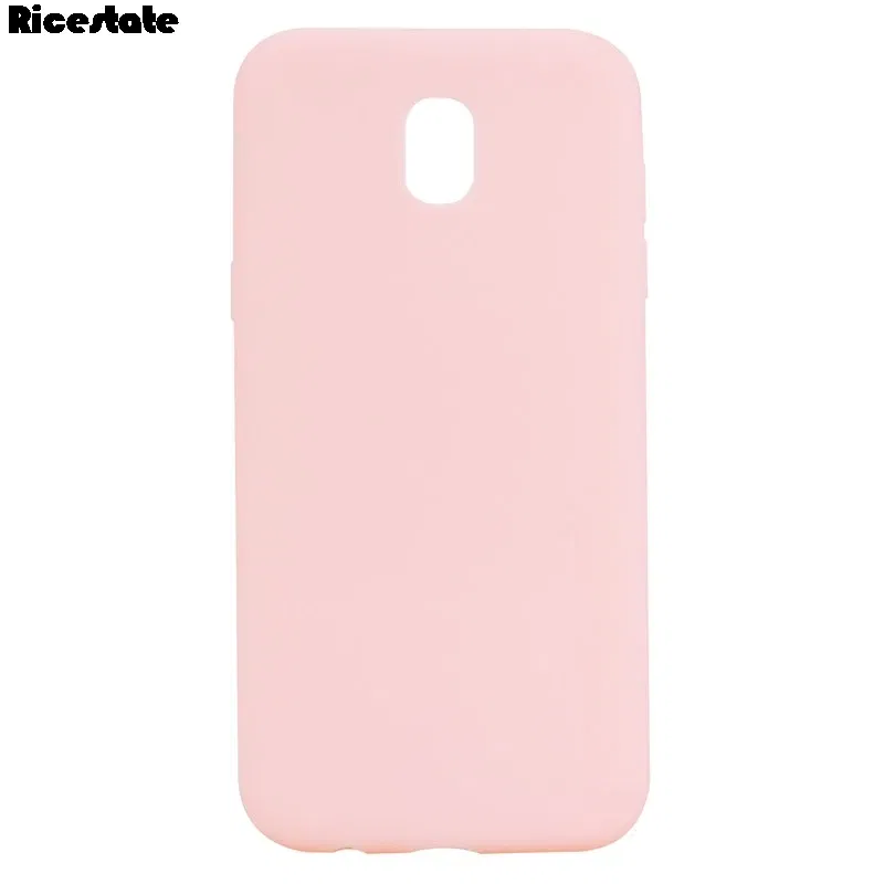 Color: Pink, Material: ABS - Solid color Case For Samsung Galaxy J5 J530 J3 J330 J7 2017 J730 J4 J6 Plus J8 2018 European version Matte Silicone soft case