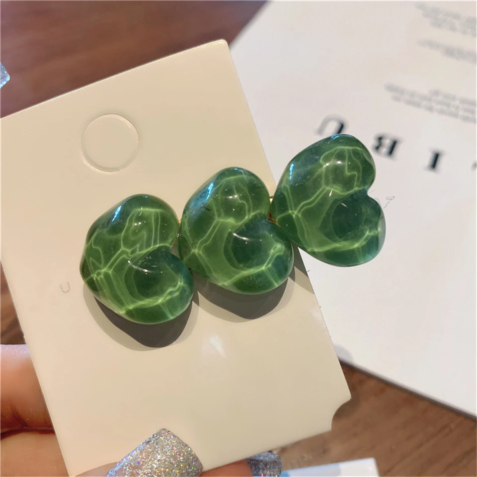 Color: Lavender - Summer Candy Color Heart Hair Clips Barrettes Sweet Transparent Jelly Hairpin Women Girls Cute Handmade Hairgrips Acccessories