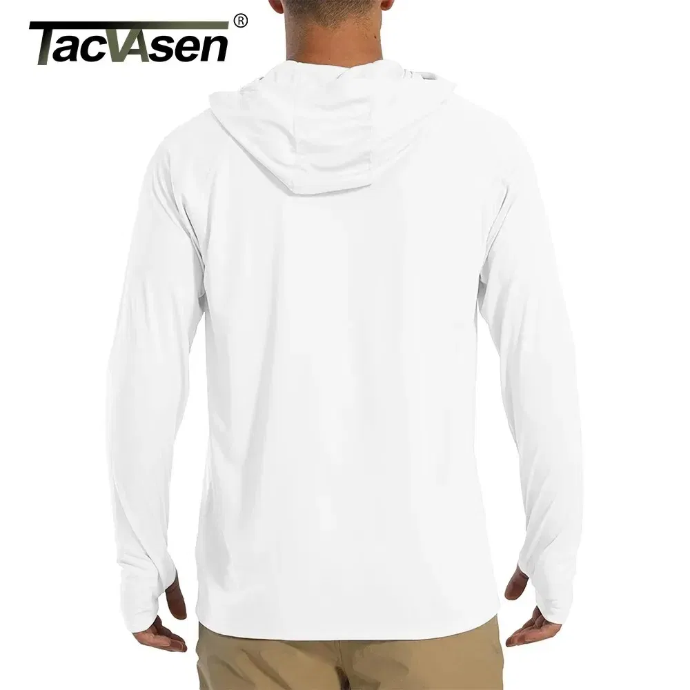 Size: XXL, Color: GRAY - TACVASEN Summer Men's Long Sleeve Sun/UV Protection T-Shirt UPF 50+ Performance Hiking Running Quick Dry Hoodie Tee Shirts