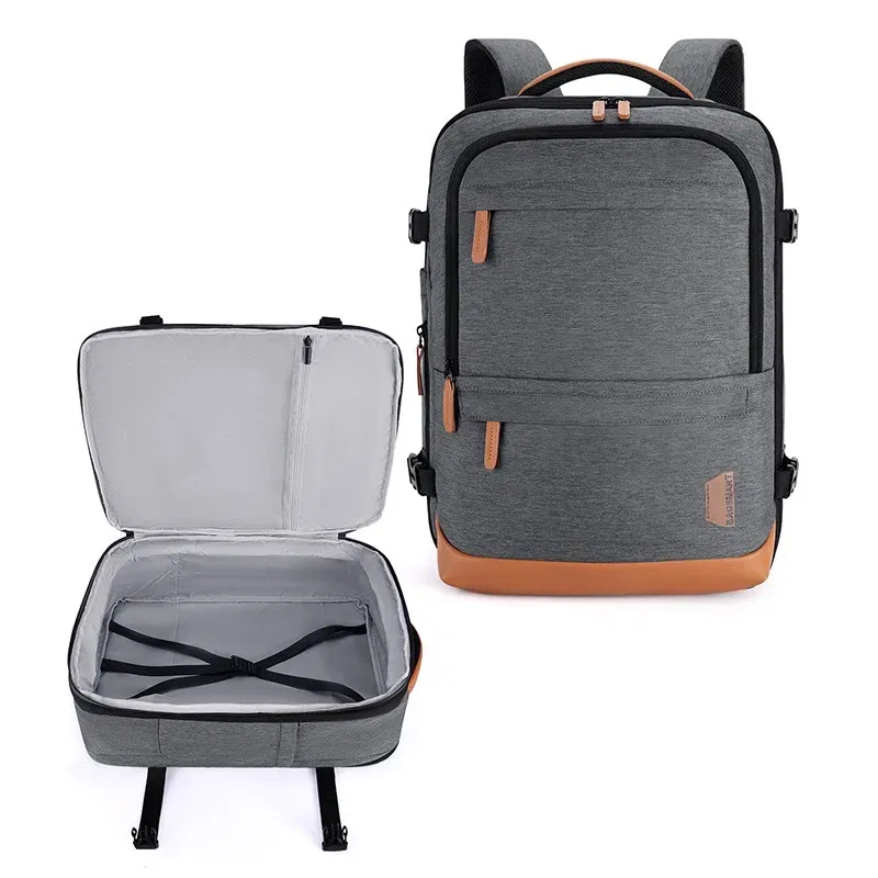 Color: Beige, Size: 12 inches, Ships From: CHINA - BAGSMART 40L Travel Backpack Expandable Laptop Bag Waterproof Multifunctional School Business Bag luggage Bags Suitcases travel