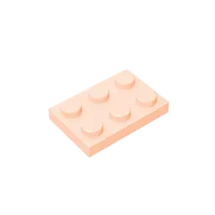 Color: Apricot - Educational Assemblage GOBRICKS Plate 2 x 3 compatible with lego 3021 pieces of children's toys building block Particles Plate