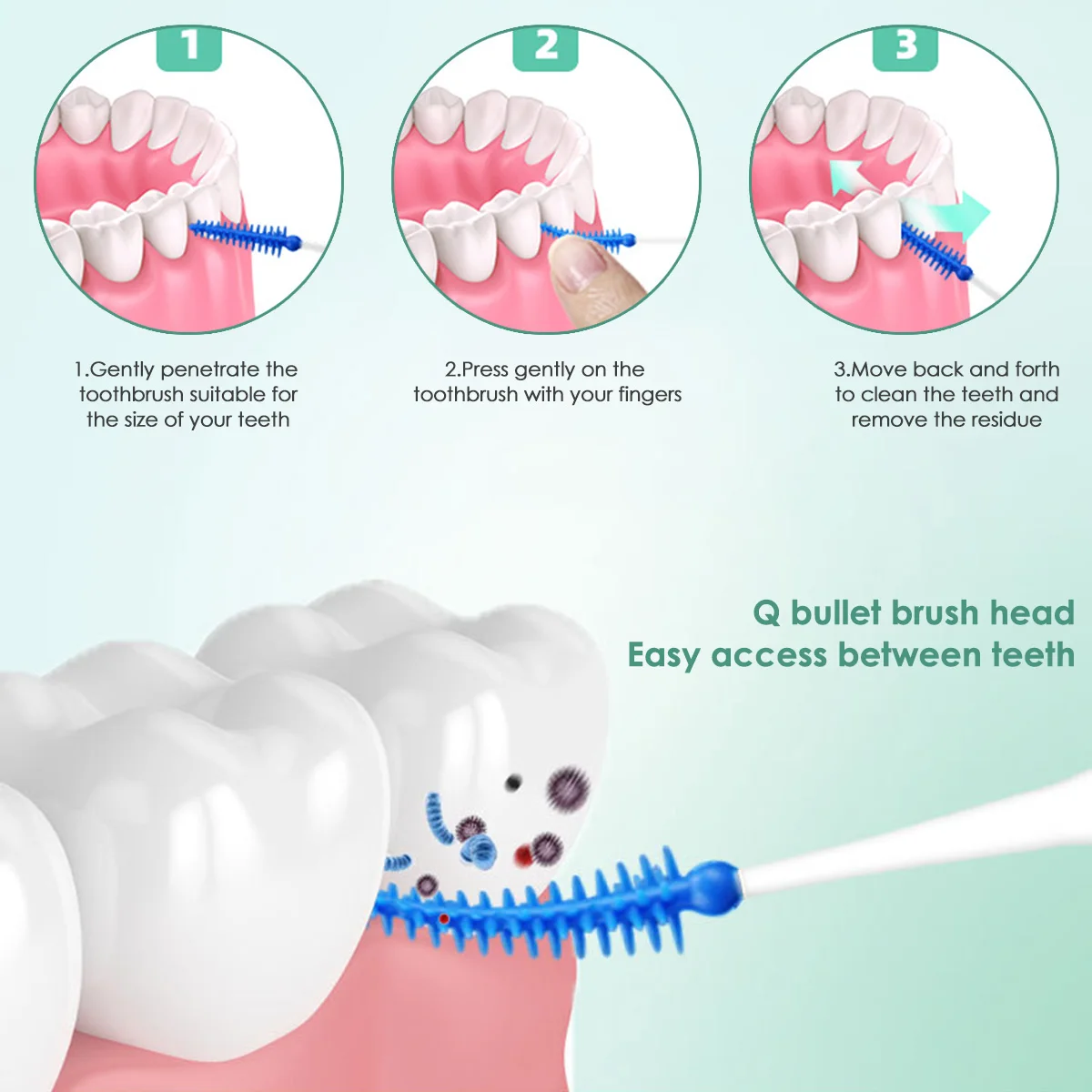 Color: NUDE - 160/50pcs Orthodontic Interdental Brush Clean Between Teeth Mini Toothbrush for Oral Care Safe Floss Tooth Pick Soft Teeth Brush