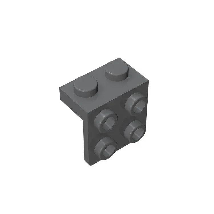 Color: Orange - Gobricks GDS-641 ANGLE PLATE 1X2 / 2X2 compatible with lego 44728 21712 92411 children's DIY Educational Building Blocks
