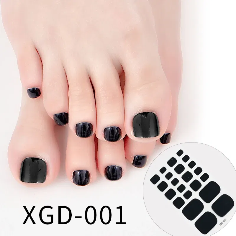 Color: Amry Green - Dropshipping 22tips Waterproof Toe Nail Stickers Full Cover Foot Decals Nail Art Stickers for Nails Wraps Adhesive False Nails