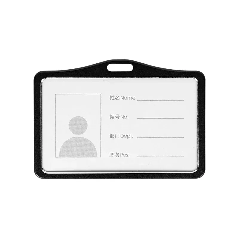 Color: green - Aluminum Alloy Card Cover Case Women Men Work Name Bank ID Card Holders Business Badge Case Credit Card Badge Case Bag Pouch