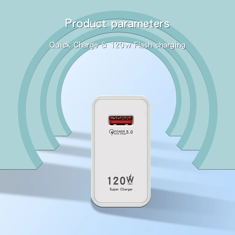 Plug Type: DE - XIAOMI 120W USB Super Fast Charger Type C Phone Quick Charge 5.0 Power Adapter For iPhone iPad Samsung Huawei Oppo Oneplus
