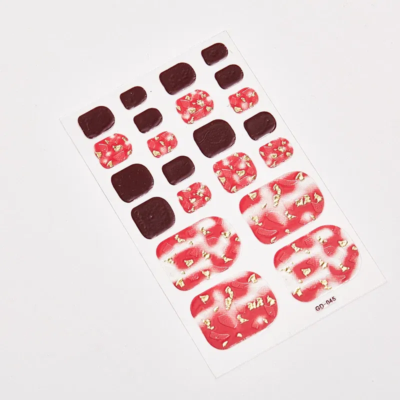 Color: Amy Green - 22 Tips/Sheet Valentines Loveliness Full Cover Nail Stickers Fashion Nail Stickers Nail Sticker Set Designed Nail Tape Shiny