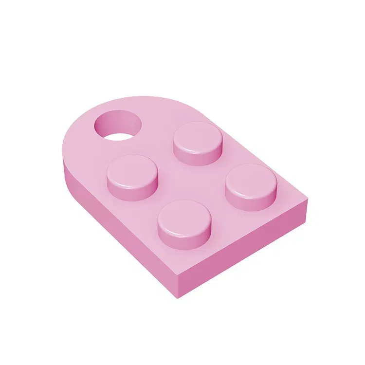 Color: Burgundy - Gobricks 1pcs Moc Bricks Plate Special Parts 3x2 with Hole Compatible with 3176 Assemble Building Block Kids Toys DIY Gift Adult