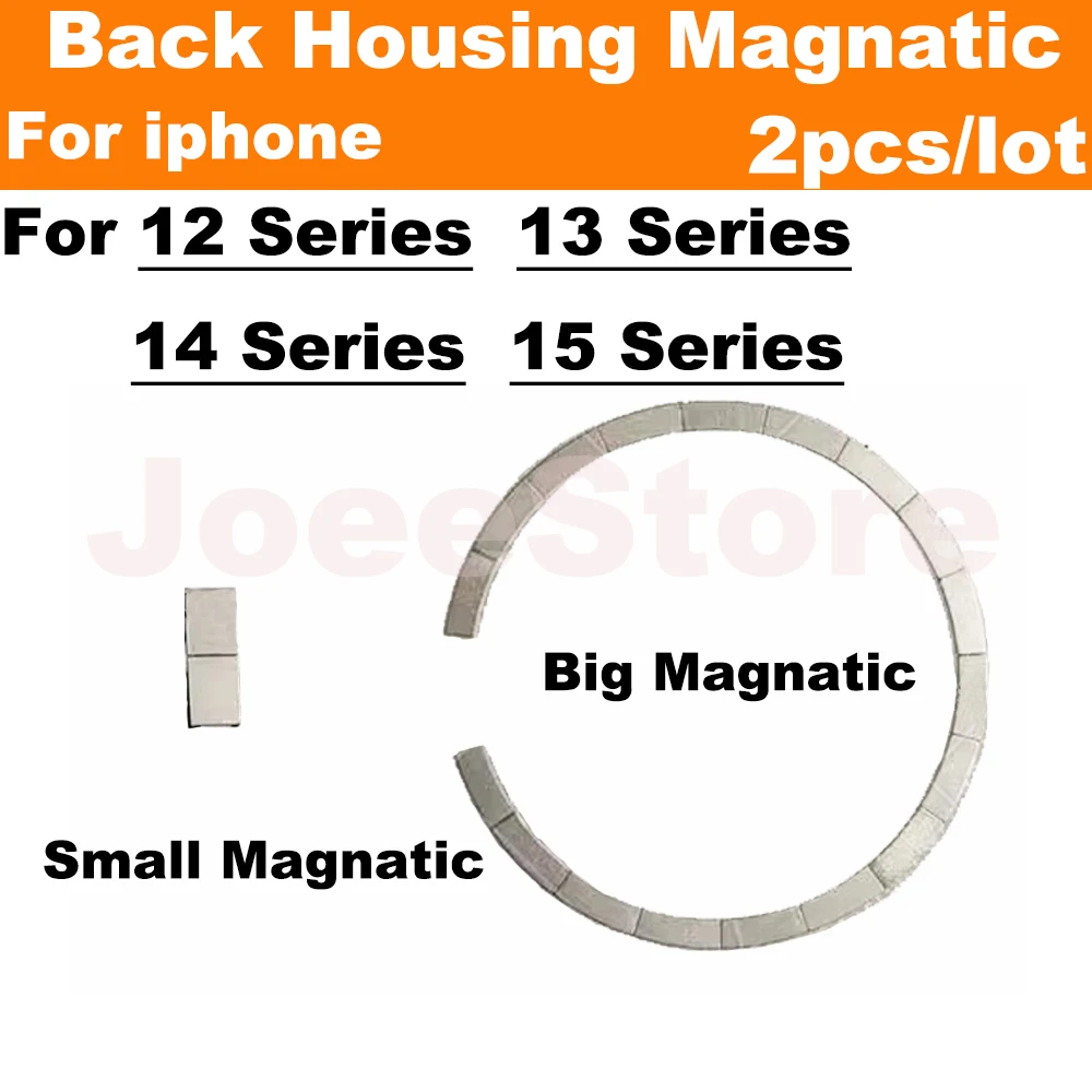 Color: Red, Ships From: CHINA - 2pcs Magsafe Magnetic Metal Ring For iPhone 15 12 13 14 Pro Max Mini Plus Back Housing Glass Wireless Charging Magnet Repair