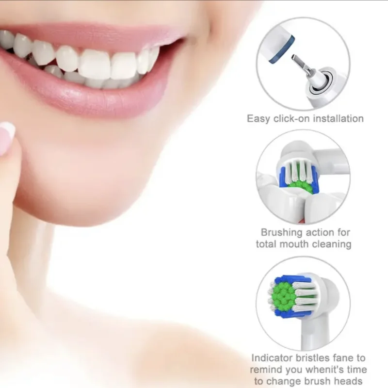 Color: Ivory - Compatible with Oral B electric toothbrush head p2/4000/3757/d12/3766 Braun replacement head universal