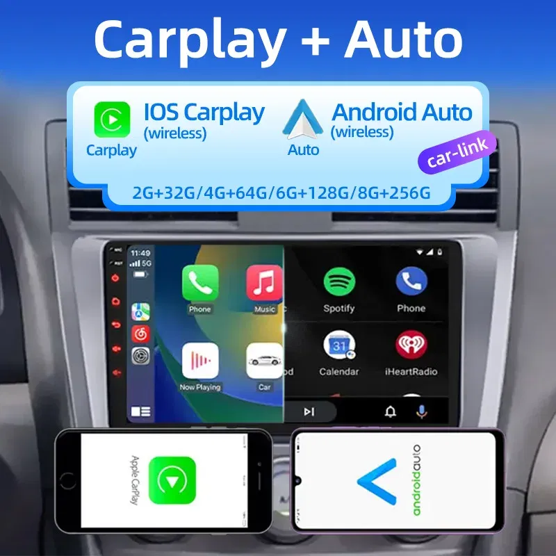 Color: Black, Ships From: CZECH REPUBLIC - 2 din 7 9 10 inch Car play Android Radio Multimedia CarPlay Android Auto 2 din stereo receiver Player 2DIN GPS 4 8 Core 4G 64G