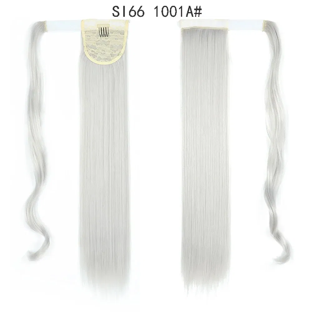 Color: P1B/30 - LINWAN Synthetic Long Straight Wrap Around Clip In Ponytail Hair Extension Heat Reistan Pony Tail Fake Hair
