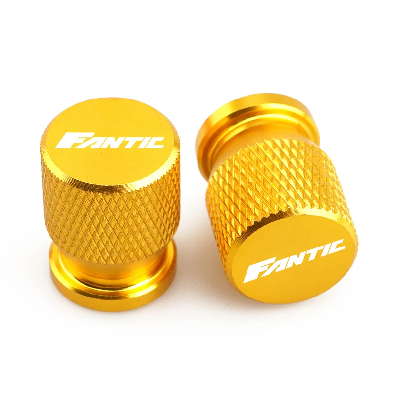 Color: Gold - Motorcycle Tire Valve Caps Fit For FANTIC CABALLERO FLAT TRACK 125 250 500 RALLY/SCRAMBLER 500 ENDURO RANGE XE125/XEF250 450/XE5