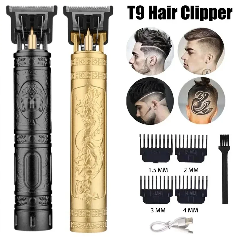 Color: grey - T9 Electric Hair Cutting Machine Hair Clipper Beard Shaving Body Hair Trimmer Clippers Professional Barber Men Trimmer Shaver