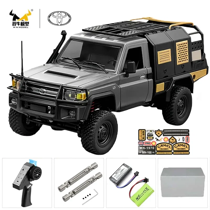 Color: DEEP BLUE - MN MN82 1:12 Retro Rc Car With LED Lights Full-scale Simulation LC79 Professional 4WD Remote Control Pickup RC Truck Model Toys