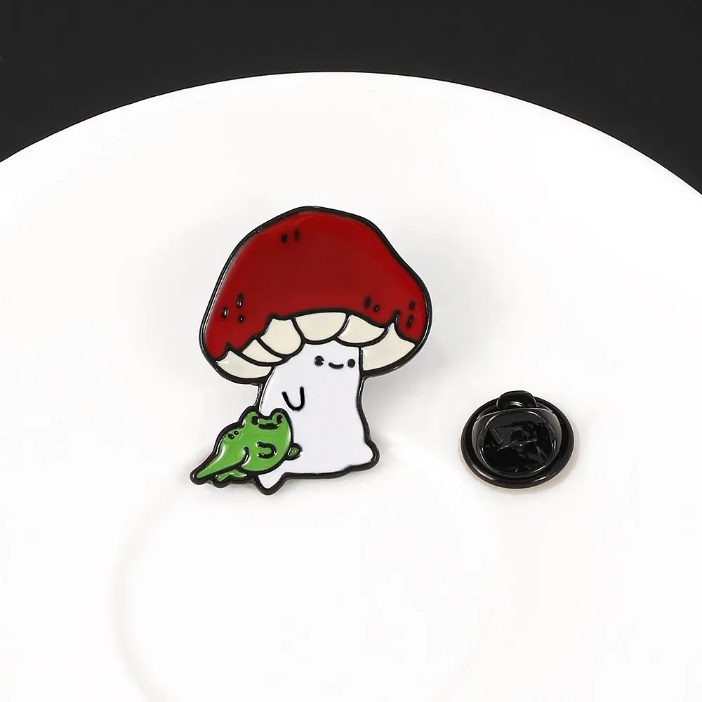 Enamel Pin Custom Hat Pin Brooch Cute Mushroom Frog Beast Psychedelic Gifts Badge for Bag Jewelry Accessories for Kids