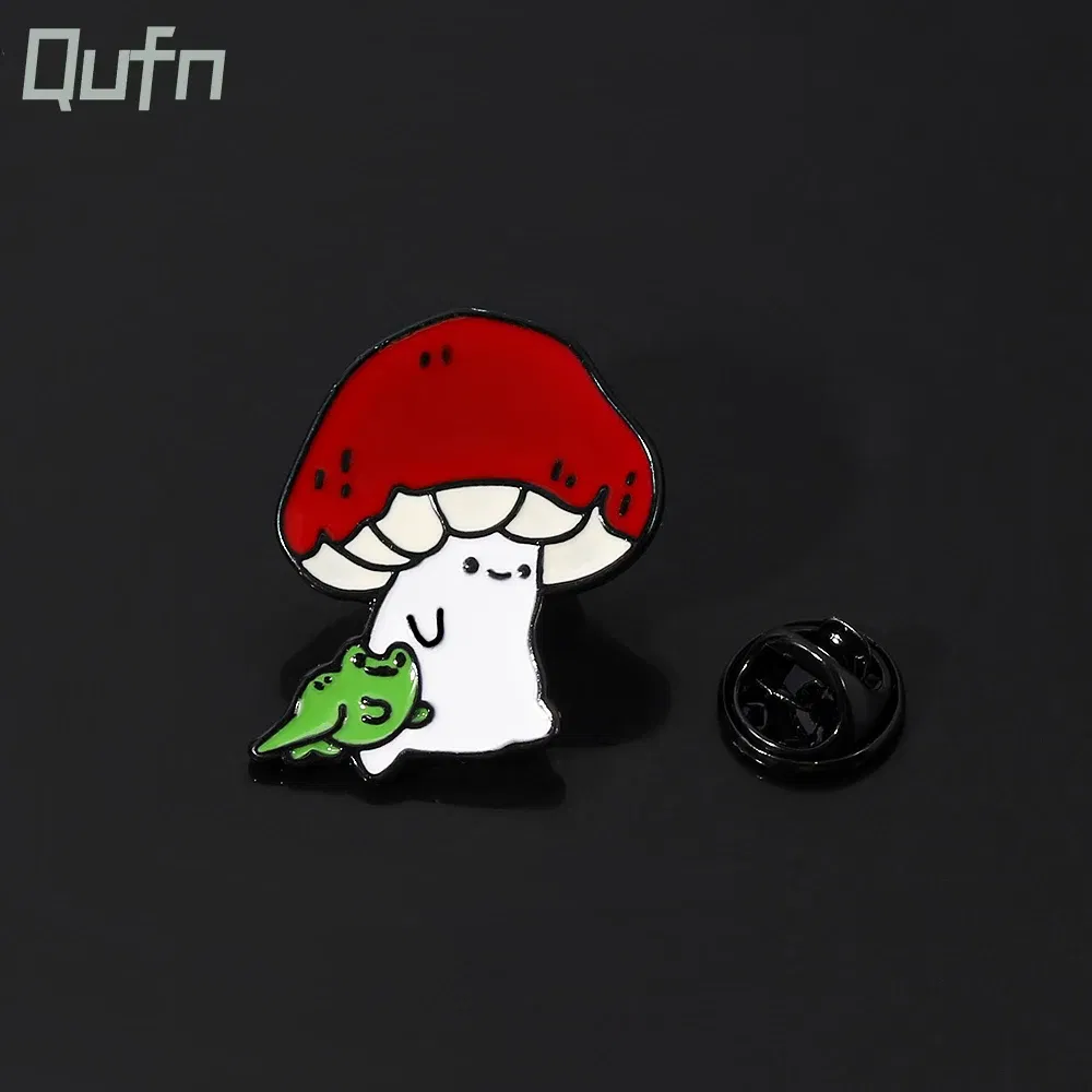 Enamel Pin Custom Hat Pin Brooch Cute Mushroom Frog Beast Psychedelic Gifts Badge for Bag Jewelry Accessories for Kids
