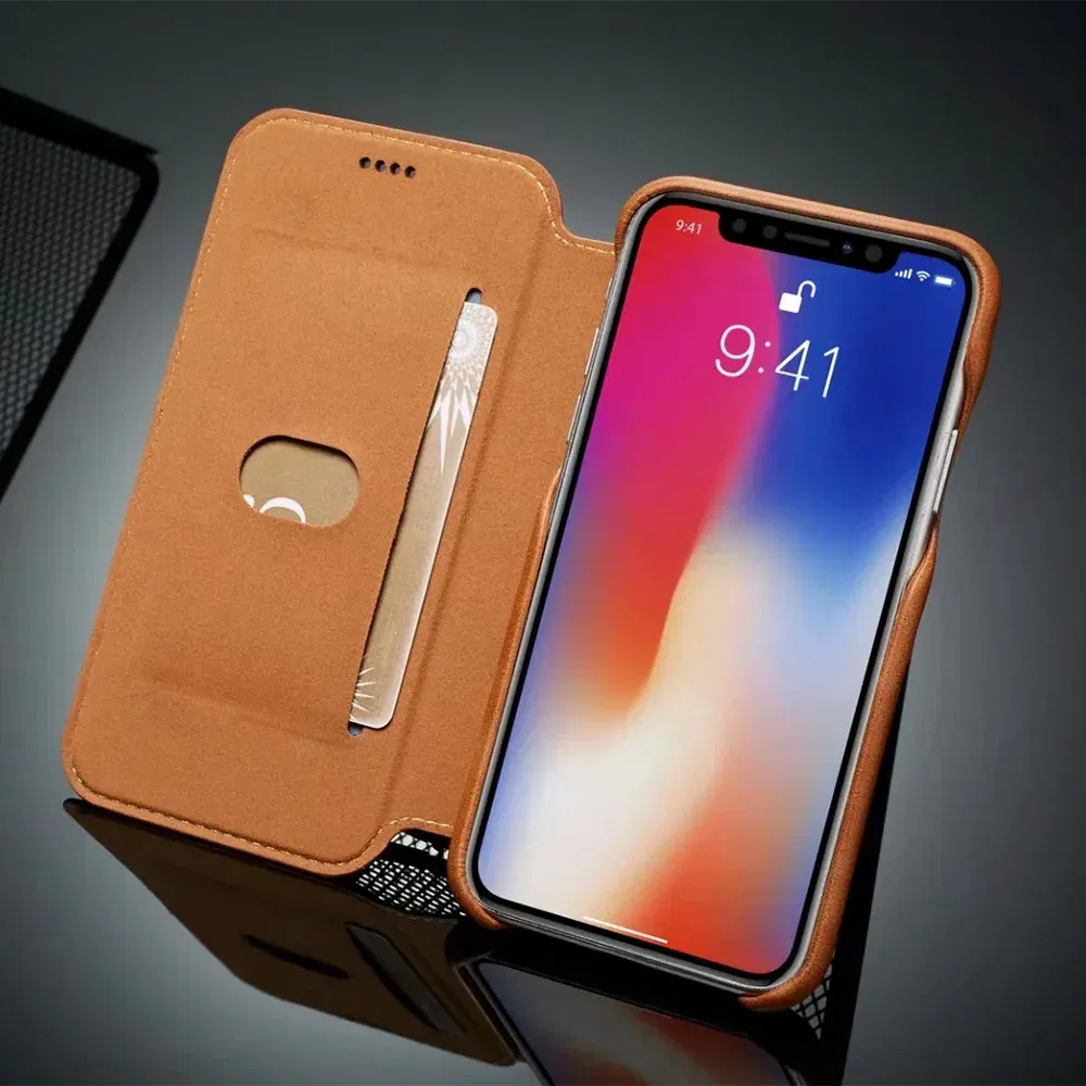Color: Blue, Material: artificial leather - Luxury Ultra Thin Leather Case Flip Cover for Samsung S24 S23 S22 S21 S20 FE Ultra Plus A53 A52s S10 A50 S9 Note 20 10