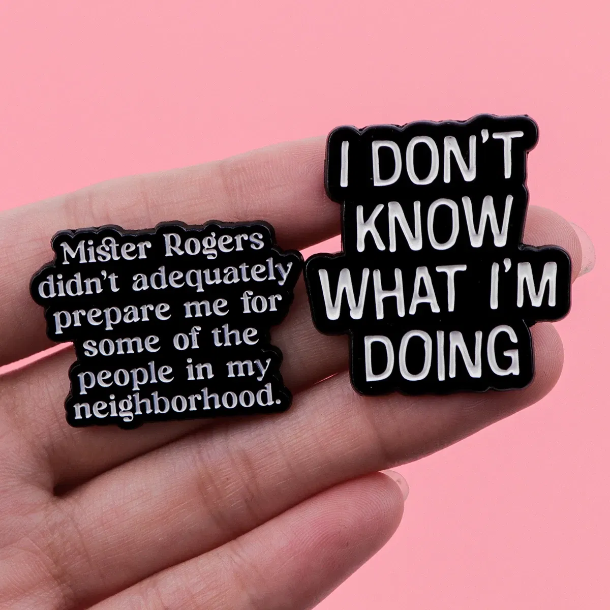 Metal color: SILVER PLATED - Funny Quotes Enamel Pins Skeleton Women's Brooches Men Lapel Pins Badge on Backpack Costume Accessories Phrase Jewelry Gifts