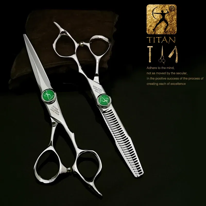 Color: Black - Titan Hairdressing Scissors 6 Inch Hair Scissors Professional Barber Scissors Cutting Thinning Styling Tool Hairdressing Shear