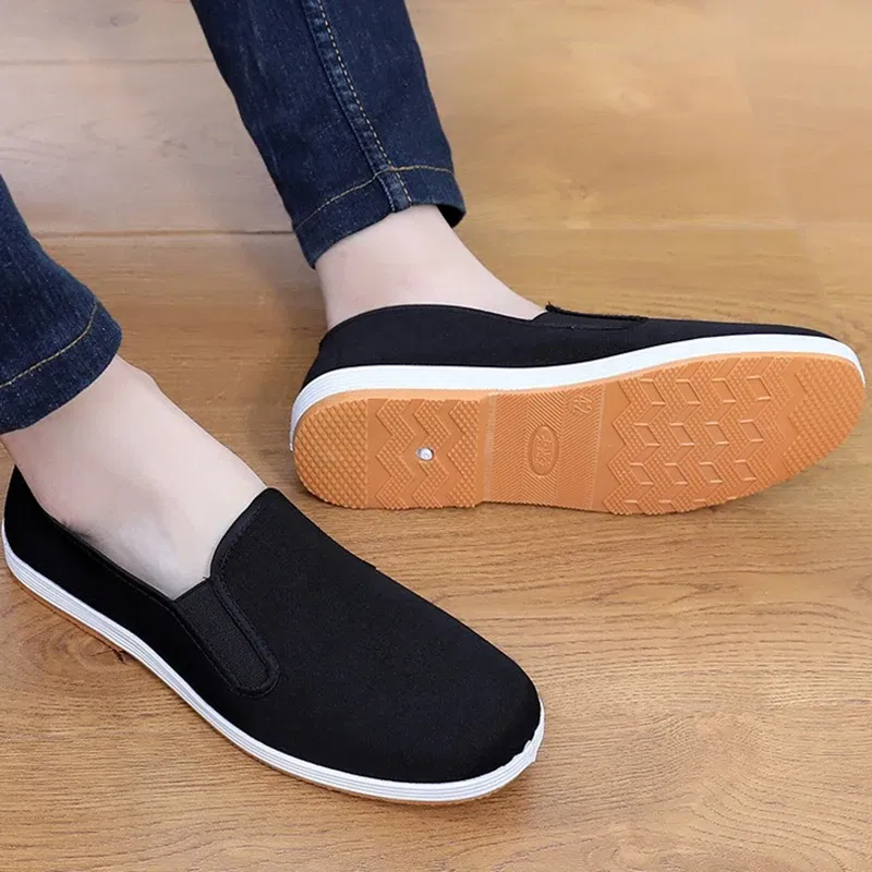 Color: Army Green, Shoe Size: 44 - Men's Traditional Chinese Kung Fu Cotton Cloth Shoes Tai-chi Martial Art Training Sneakers Breathable Wearable Sport Footwear