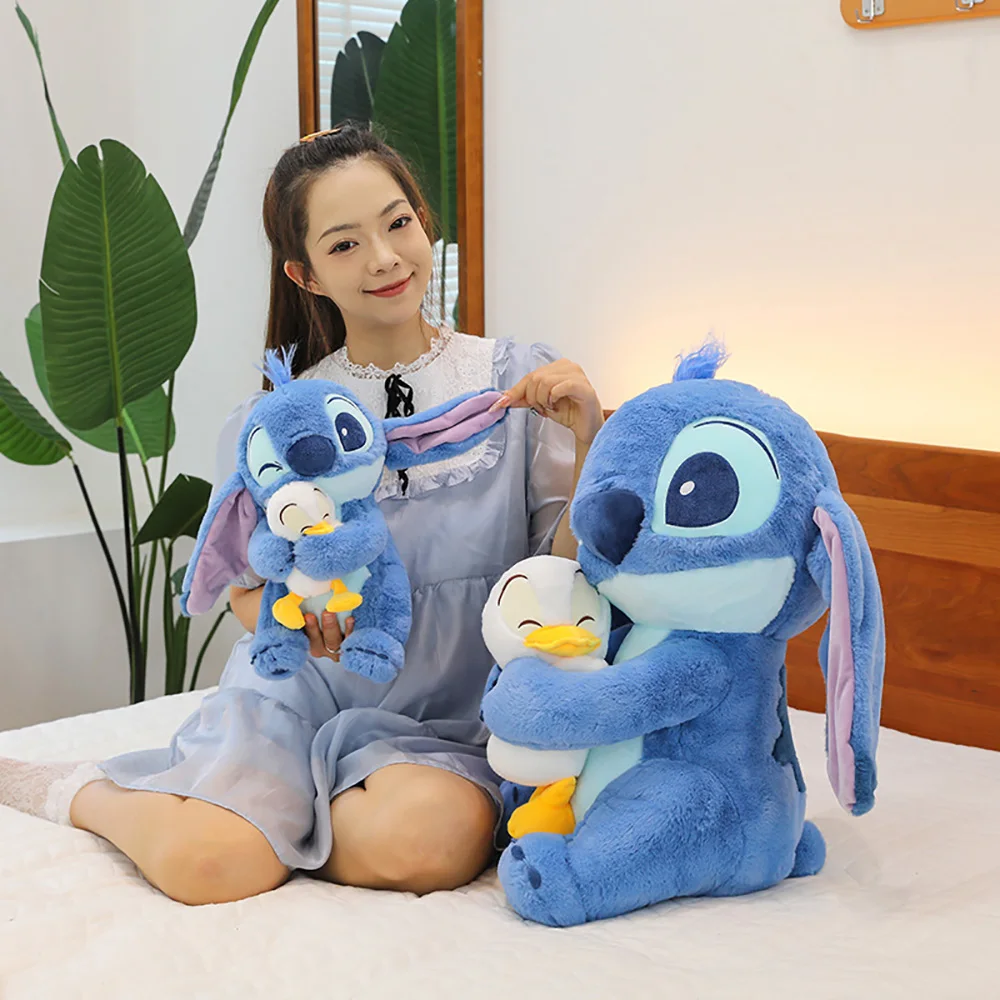 Color: Brown - Lilo&Stitch Cute Cartoon Dolls Toys Kawaii Anime Soft Stuffed Dolls Pillow Appease Toys Birthday Gift For Boys Girls