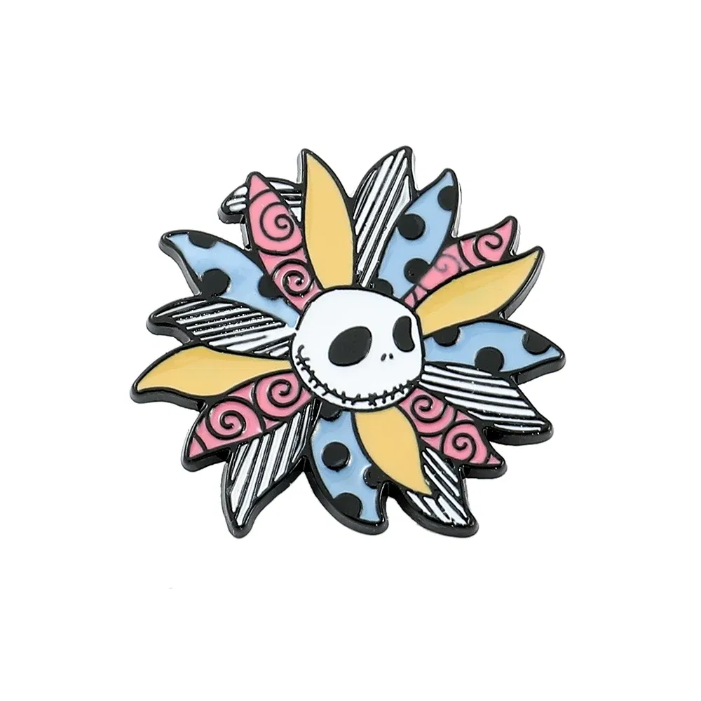 Metal color: Blue, Ships From: CHINA - Disney The Nightmare Before Christmas Enamel Pin Cartoon Figure Sally Jack Skellington Metal Badge Brooch Kawaii Accessories